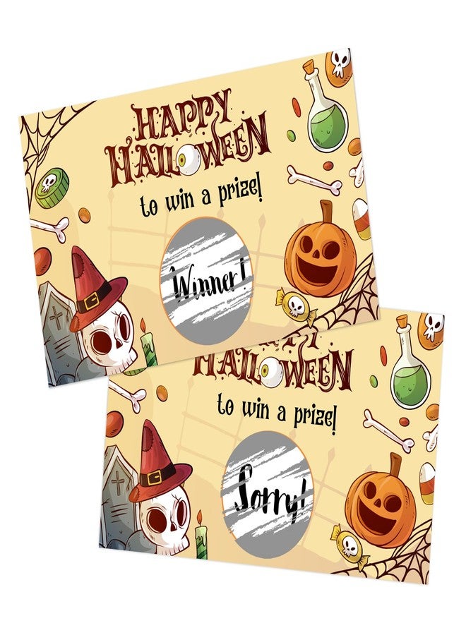 YQV Halloween Scratch Off Cards-Spooky Party Games for Adults, Pumpkin Web Theme Birthday Baby Shower Party Decorations Supplies-A05 - Image 1